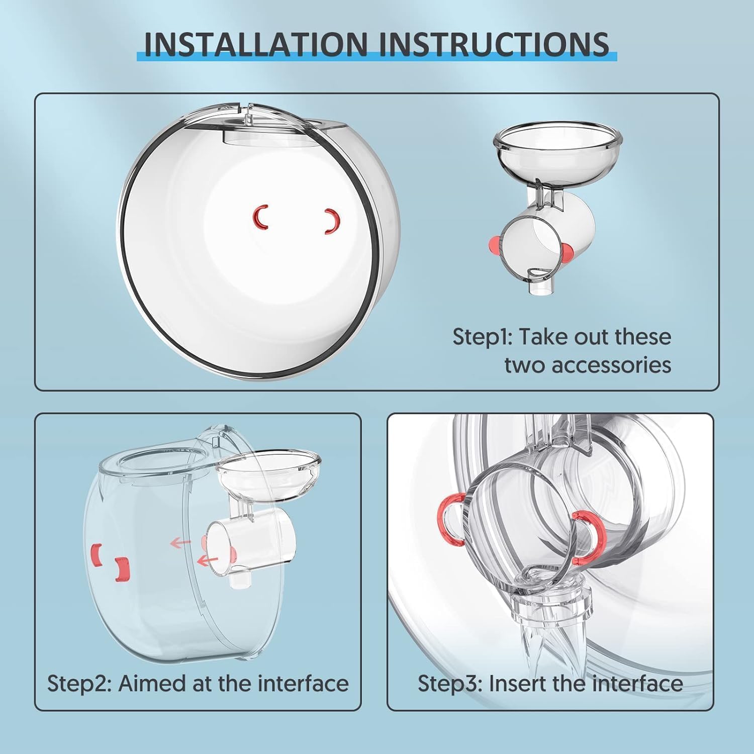 Bellababy Tiralatte Elettrico Indossabile Mani Libere a Basso Rumore, Tiralatte Viene Fornito con Flange da 24 mm, 4 Modalità e 6 Livelli di Aspirazione, 1 Pieza, Grigio, EU8042