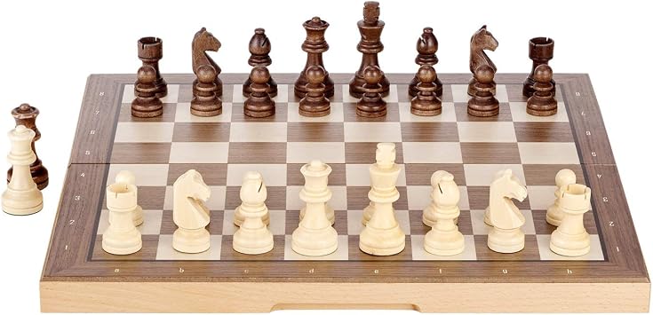 Chess Set Luxury Chess Armory Match Dedicated Chess Set Ornaments Travel Folding Board Games Portable Gifts for Kids and Teens Color Solid Wood Solid Wood
