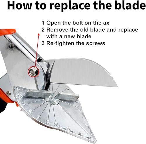Miniatura 2 de GARTOL Cuchilla de repuesto para tijeras de inglete SK5, cuchillas de ángulo de acero, tijeras de ángulo multifuncionales, cuchilla SK 5, 3 piezas