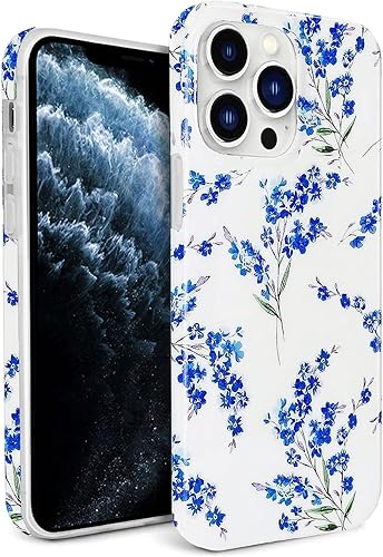 J.west Funda floral para iPhone 11 Pro Max de 6.5 pulgadas, diseño de patrón de flores de TPU suave, parachoques a prueba de golpes para mujeres y