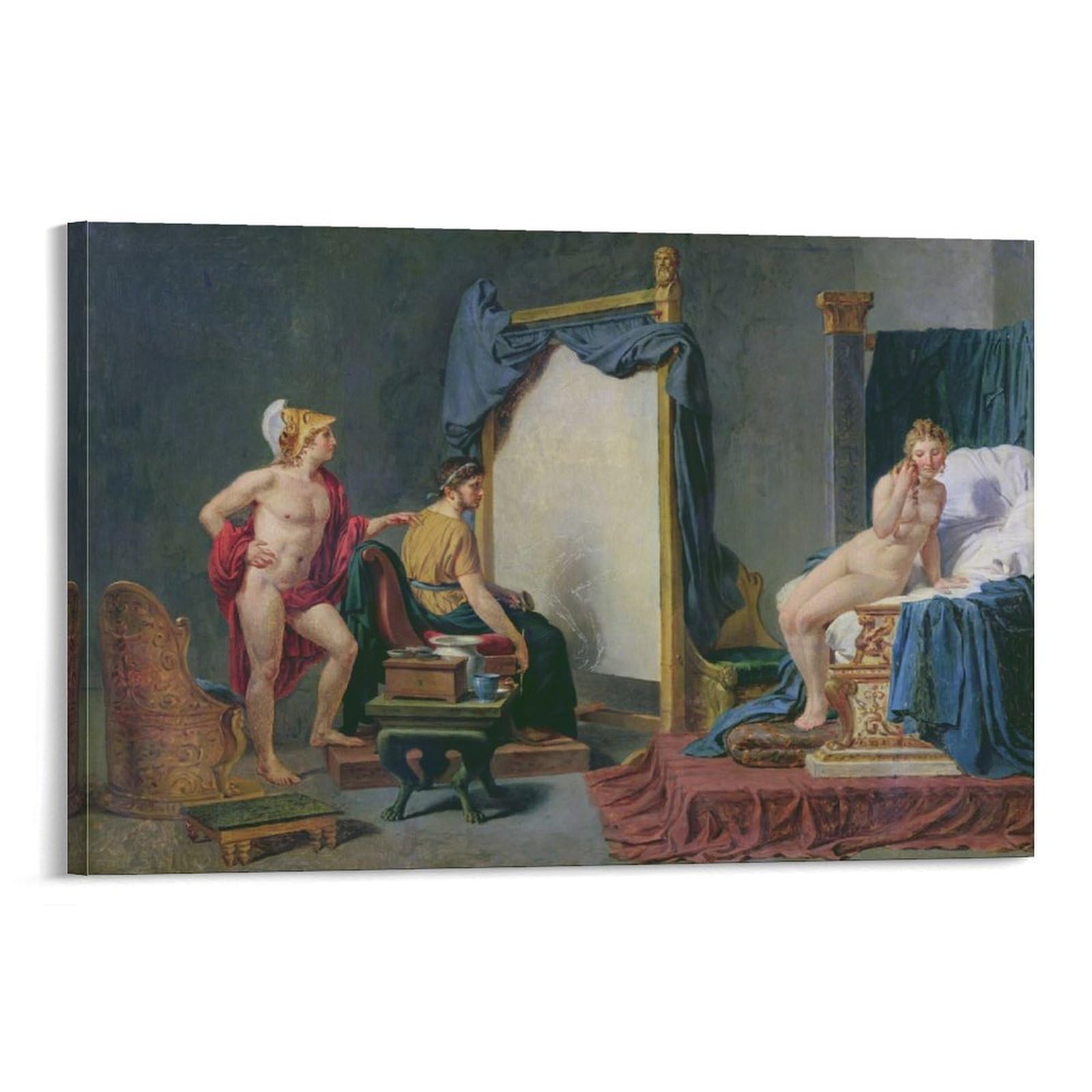 Apelles Painting Campaspe in The Presence of Alexander The Great by Jacques Louis David Wall Art Prints Poster Canvas Wall Art Poster Decorative Modern Home Print Picture Artworks Posters 08x12inch(20