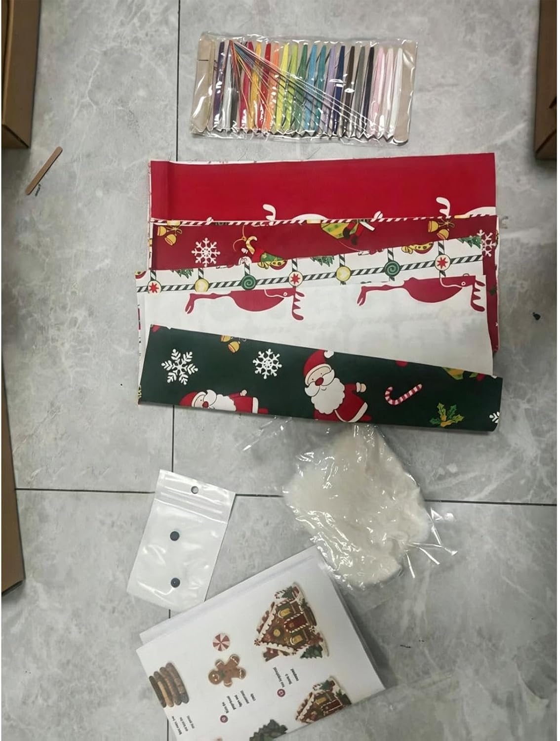Christmas Fabric DIY Decor Kit, Interactive Creative Sewing Craft Set