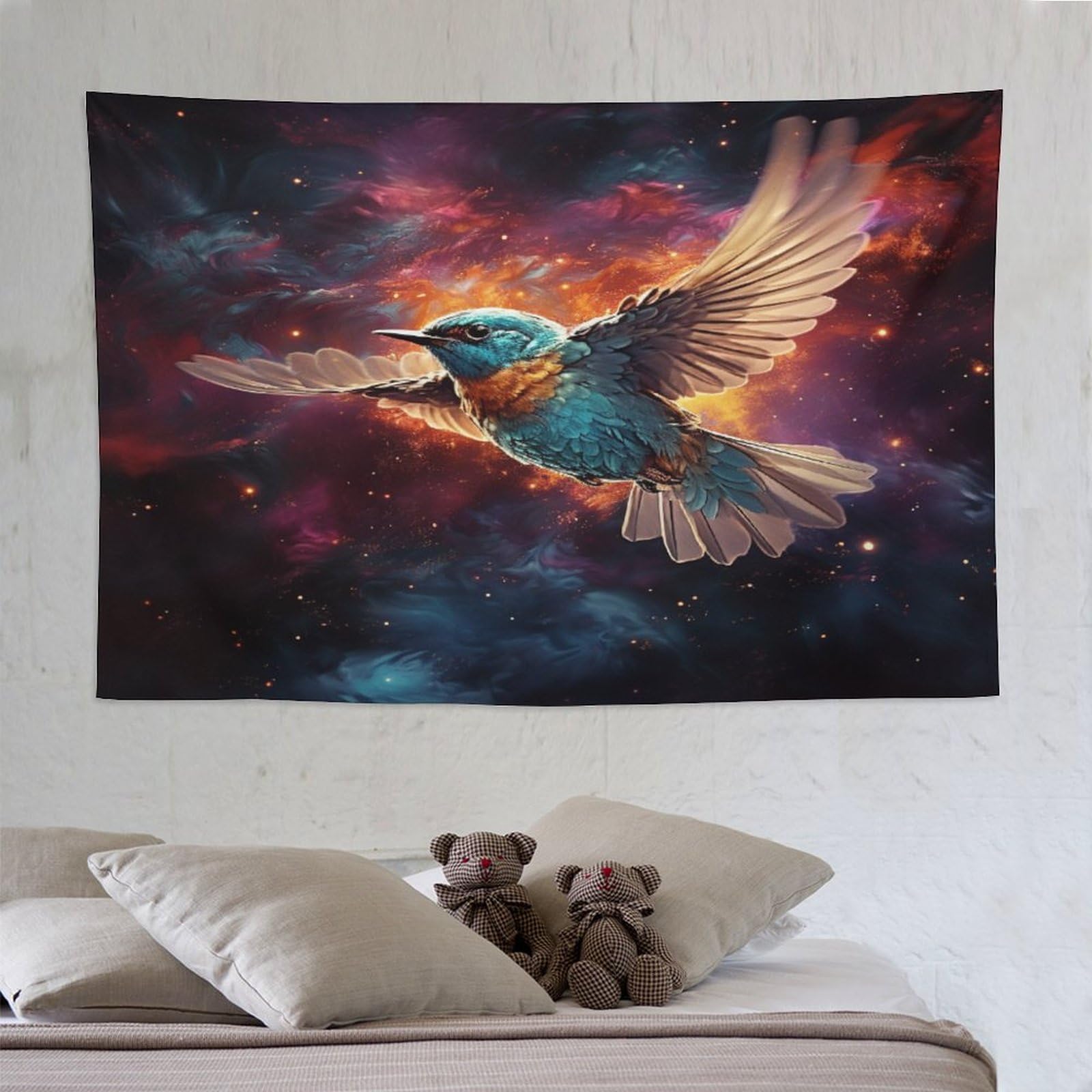 Tapisserie oiseau mignon PAZZK 150×230cm pour salon - 8