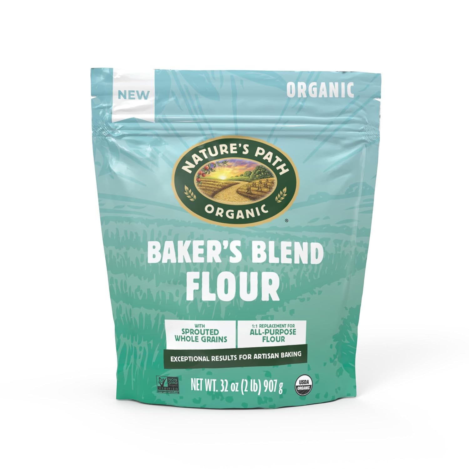 Nature's Path Organic Baker's Blend Flour, 32 oz (Pack of 4), Non-GMO Nature's Path Organic Baker's Blend Flour, 32 oz (Pack of 4), Non-GMO
