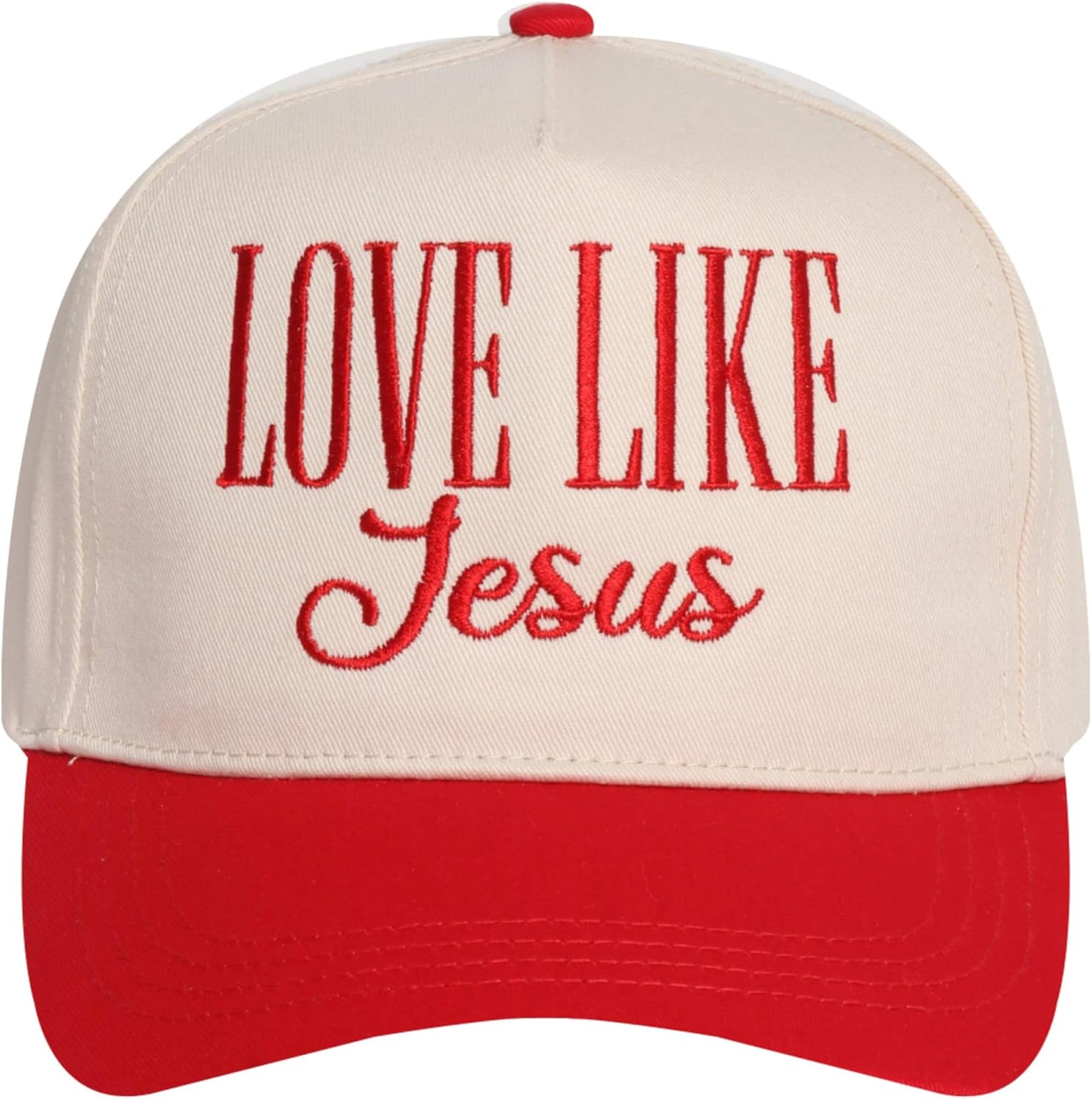 MIRMARU Christian Theme Embroidered 5 Panel Cotton Trucker Hat Snapback Cap for Men and Women