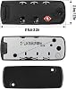 2 pcs Customs Locks for Luggage, TSA007 Authentication Security Locks Suitcase Replacement Password Locks for Travel 3 Digit Self-Setting Lock(Black)
