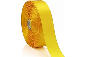 1 inch Yellow Ribbon for Gift Wrapping, 50 Yards