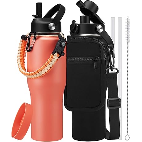 32 oz Stainless Steel Water Bottle - Keep Cold-48 Hrs, Hot-24 Hrs,...