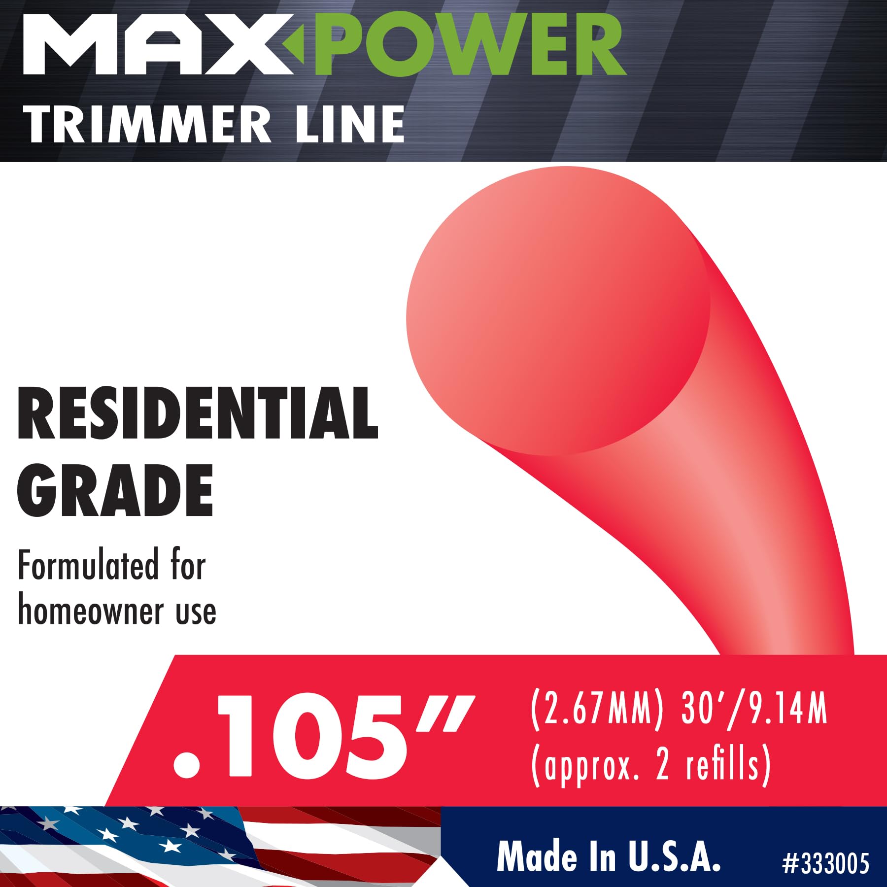 Grass Gator 5080 String Trimmer Line .080 x 190-Feet
