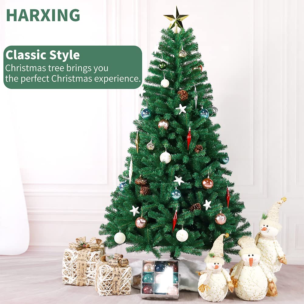 OHMG 180cm Weihnachtsbaum künstlich mit 600 Zweig-Spitzen inkl. Metall Ständer Tannenbaum Kunstbaum,PVC Tannenbaum Christbaum Tanne Unecht Weihnachtsdeko (800 Zweige)