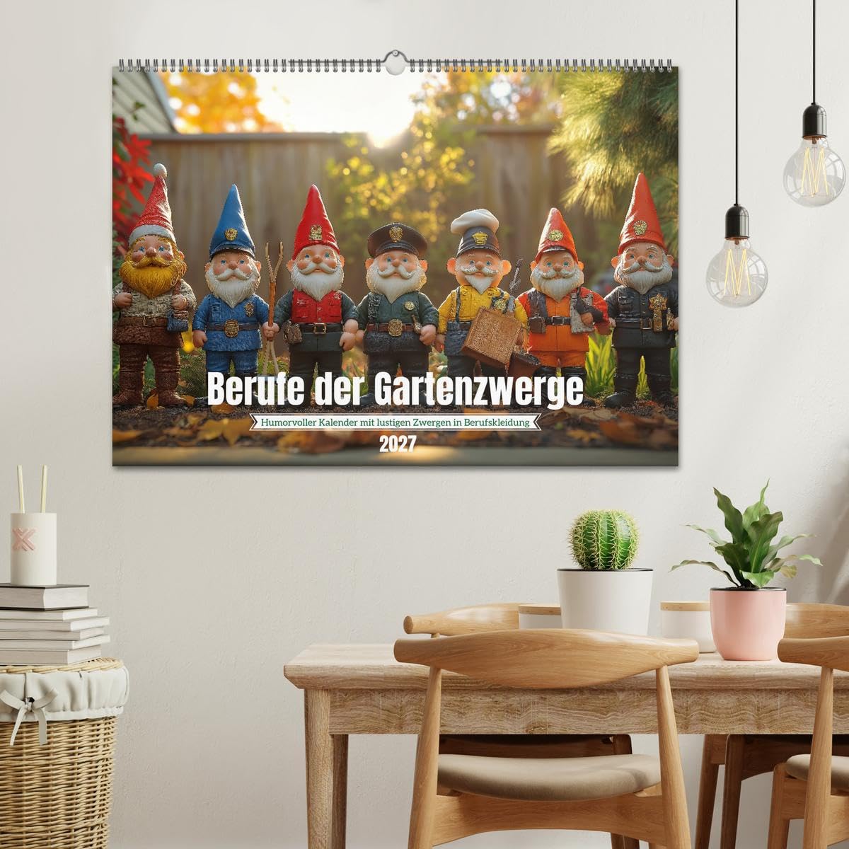 CALVENDO - Berufe der Gartenzwerge (Wandkalender 2027 DIN A2 quer), Monatskalender: Gartenkalender mit lustigen Gartenzwergen in Berufen - i für Gartenliebhaber, Familien und Kinder. Humorvoll, kreati