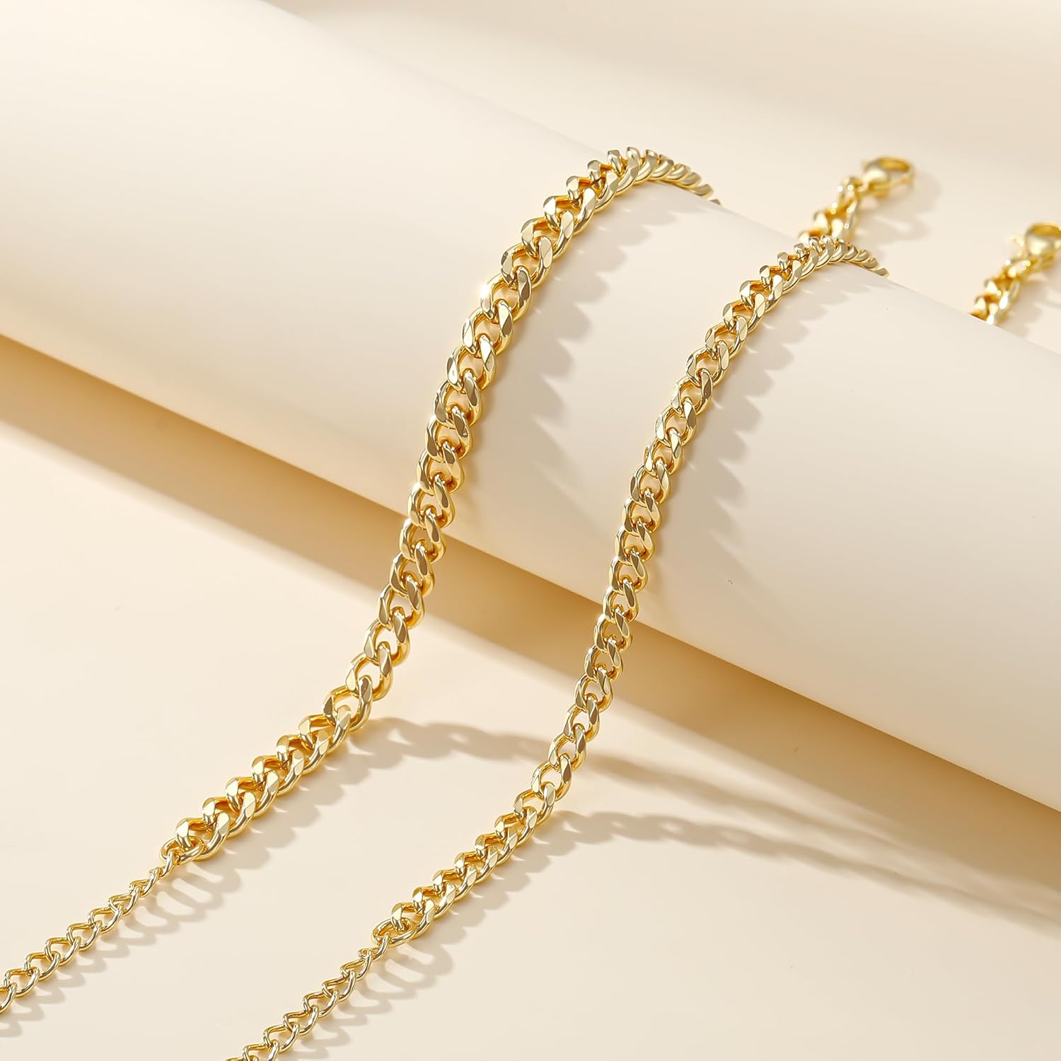 Ritach Ankle Bracelets for Women - Silver/Gold Plated Stainless Steel Anklets for Women Waterproof Layered Cuban Link Figaro Chain Heart Anklets Set Summer Beach Jewelry Gifts - Image 7