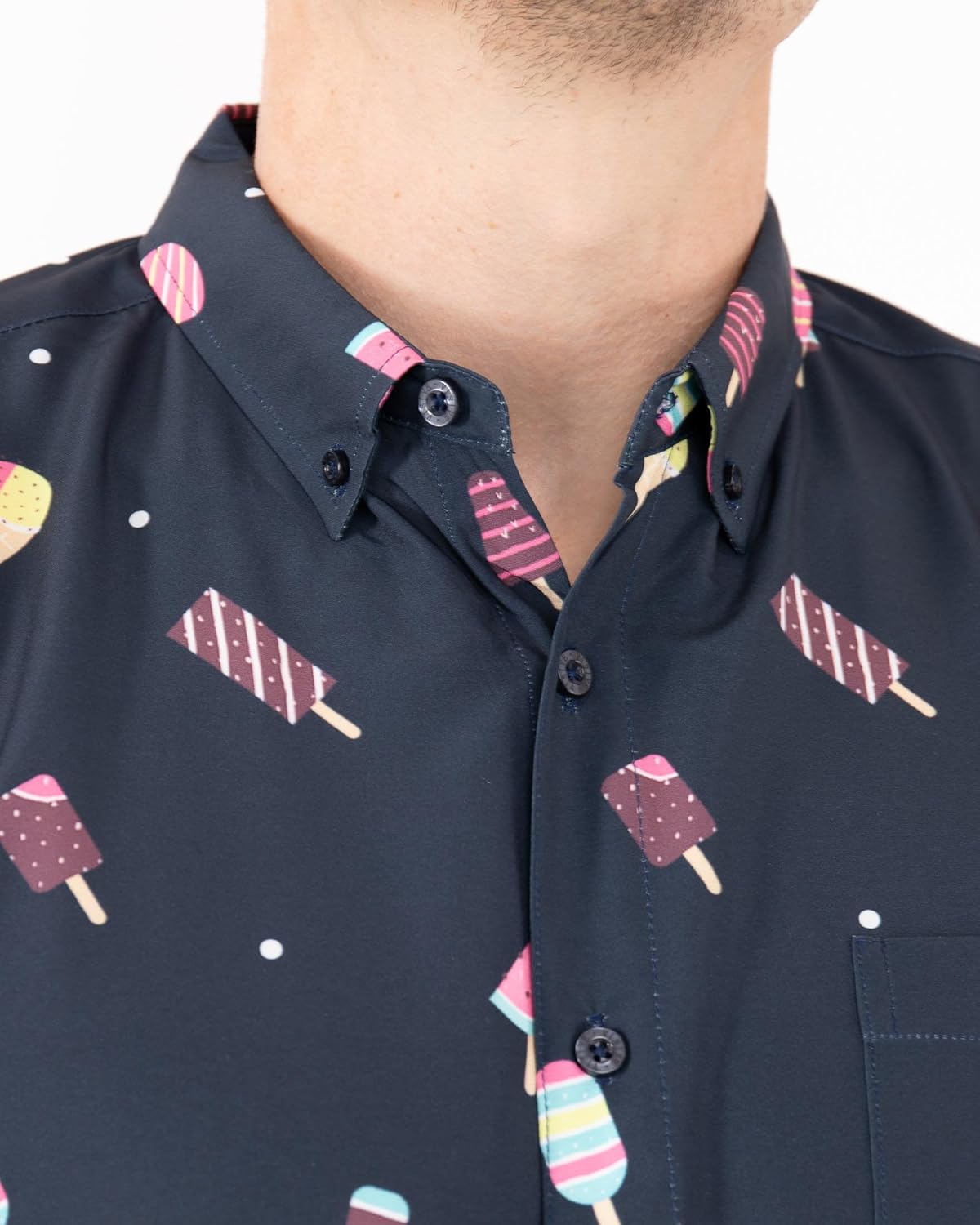 Men’s Short Sleeve Button Down Novelty Print Shirts – Casual Collared Summer Vacation Shirts for Men – Big & Tall Sizes S–4XL