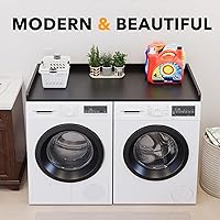 Vista 6 de SpaceAid Encimera para Lavadora y Secadora, Estante Superior de Madera para Lavandería con Borde, 54" de Ancho x 27.5" de Profundidad, Cubierta