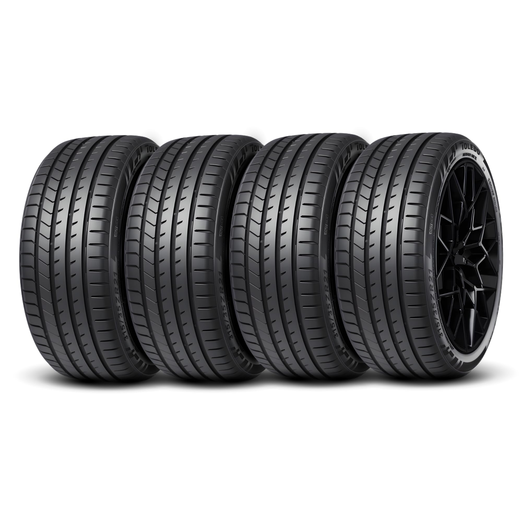 Tectonic 245/40ZR19XL Toledo Firoza Sport 98W | Ultra-High Performance (UHP) All-Season Tire | Premium ZR-Rated Sports & Sedan Radial Tire | 245/40ZR19 | 245 40 19 | 2454019 | (PACK of 4) TIRES ONLY