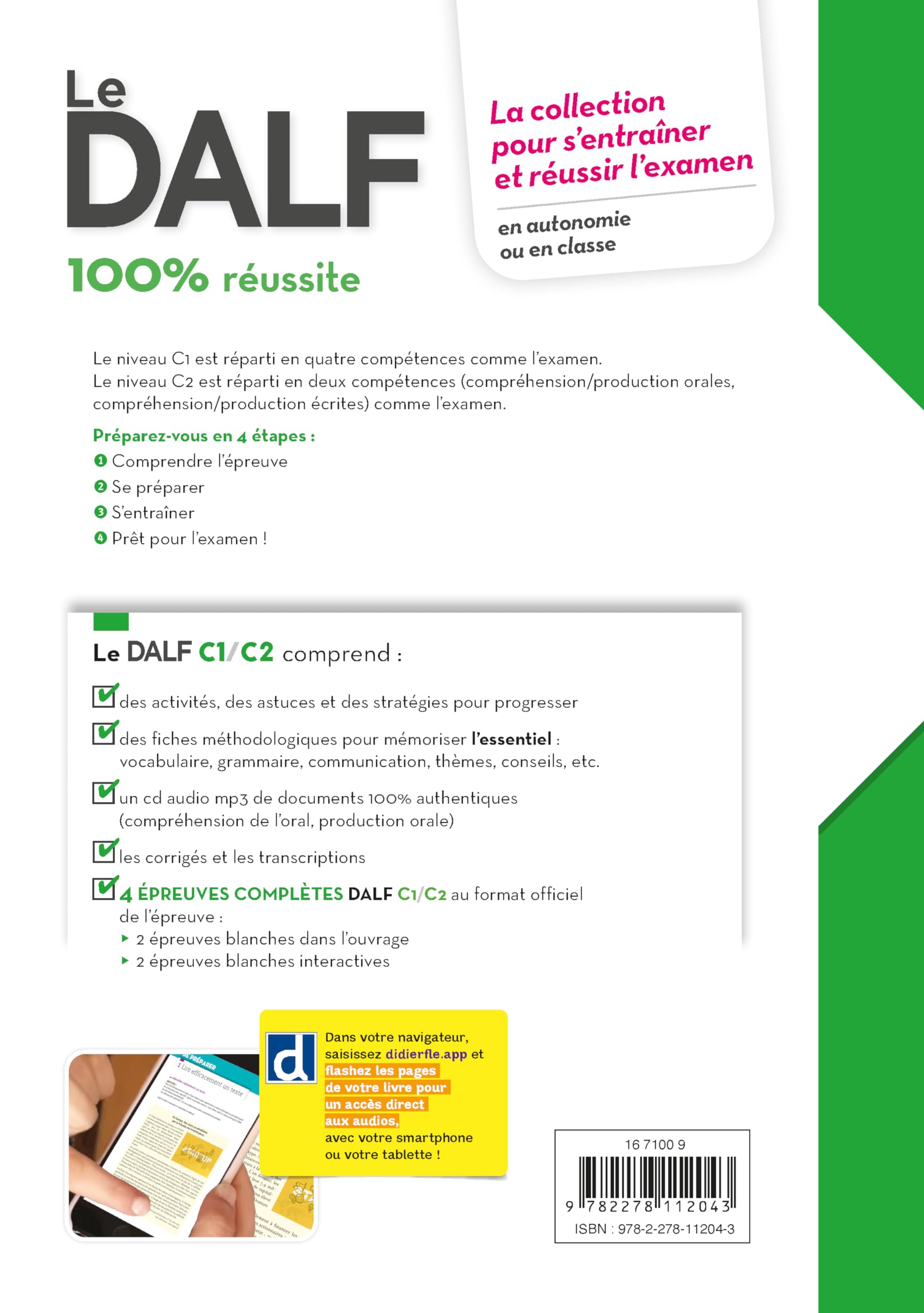 100% reussite le dalf c1 c2 livre ed24: Buch mit Audio-Download