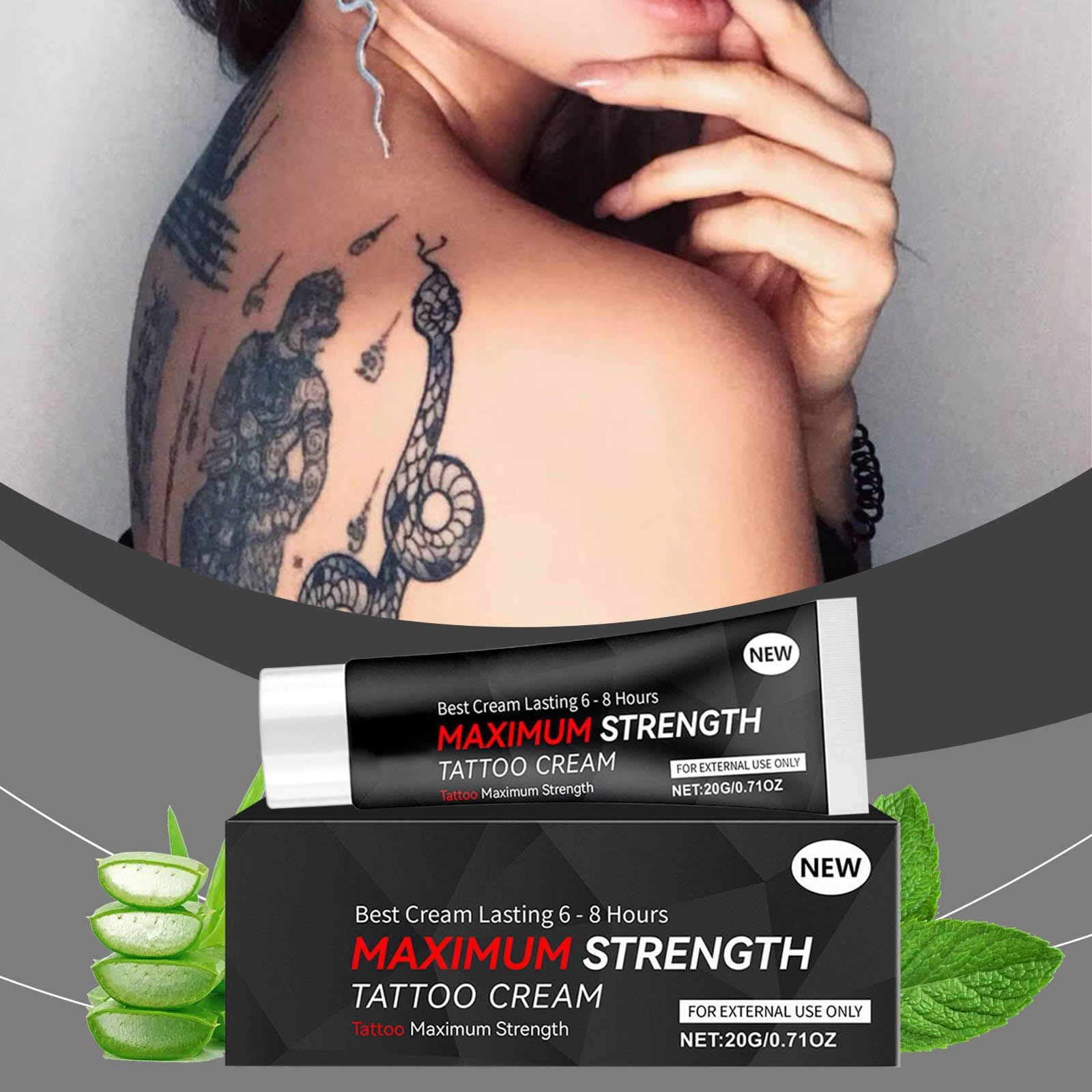 Crema adormecedora en gel para tatuajes, crema nutritiva para el cuidado de la piel, hidrata y alivia las articulaciones, hasta 6 horas de duración extra para tatuajes