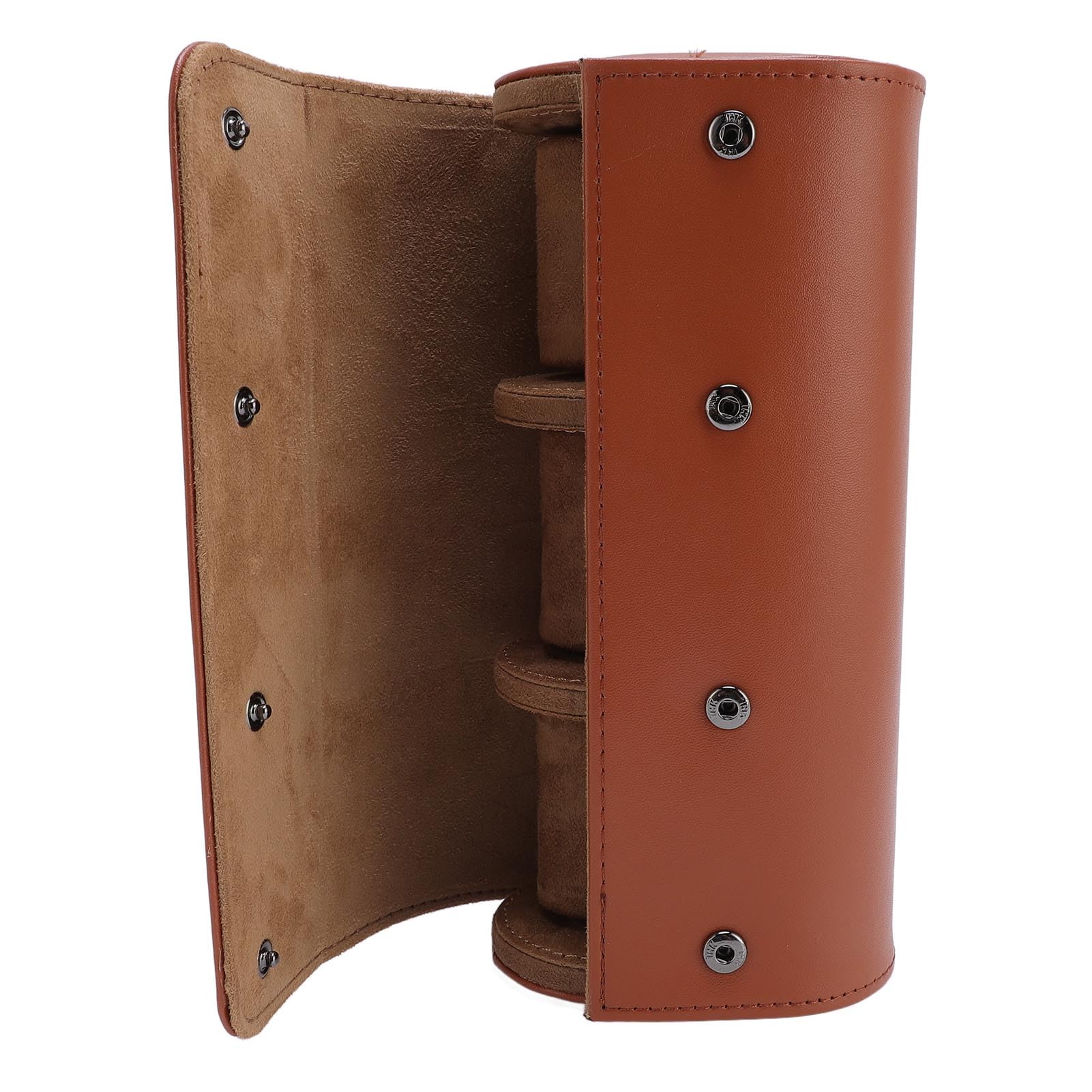 Luxuriöse Uhrenrolle aus weichem PU-Leder, Reiseetui, Organizer-Box für die Aufbewahrung zu Hause (3 Fächer 600 ml)
