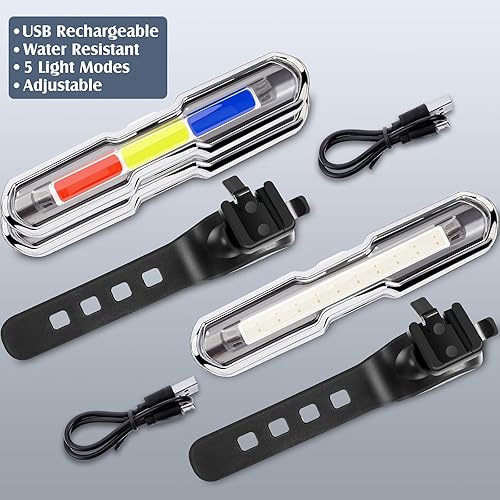 Miniatura 3 de 2 piezas de luz LED monopatín Longboard accesorio impermeable luces de monopatín para montar por la noche USB recargable Longboard luces eléctricas