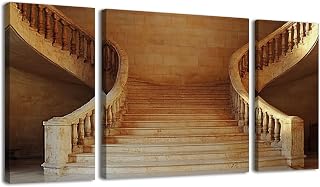 3 Panel Large Wall Art Prints Paintings Stairs XLarge Canvas Wall Art Living Room office Modern Home Wall Decor Framed Artwork Ready to Hang