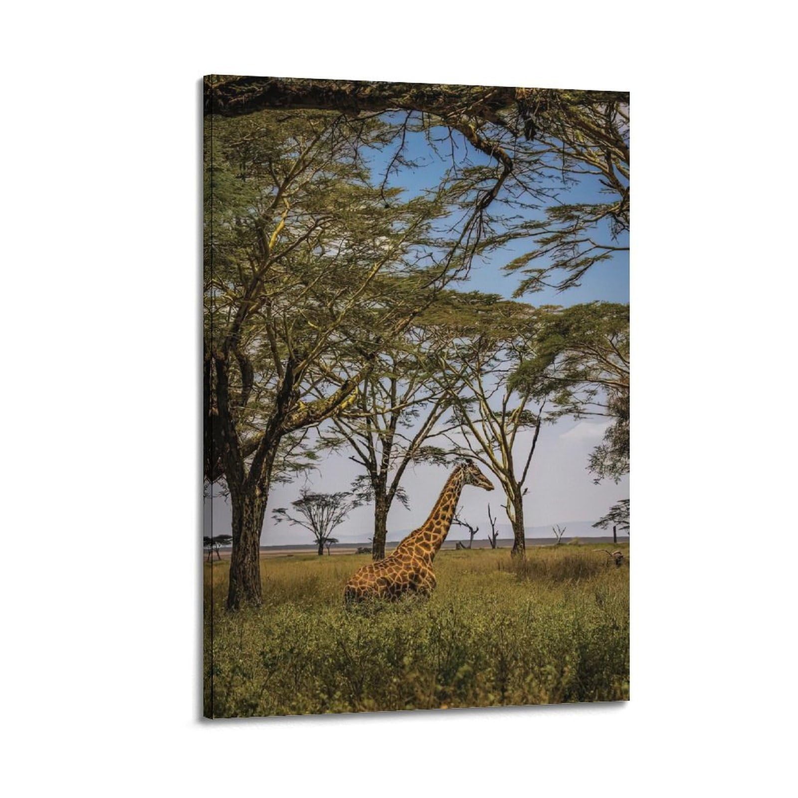 MJZLQN Animal Poster Africa Giraffe Poster Decorative Painting Canvas Wall Posters And Art Picture Print Modern Family Bedroom Decor Posters 20x30inch(50x75cm)