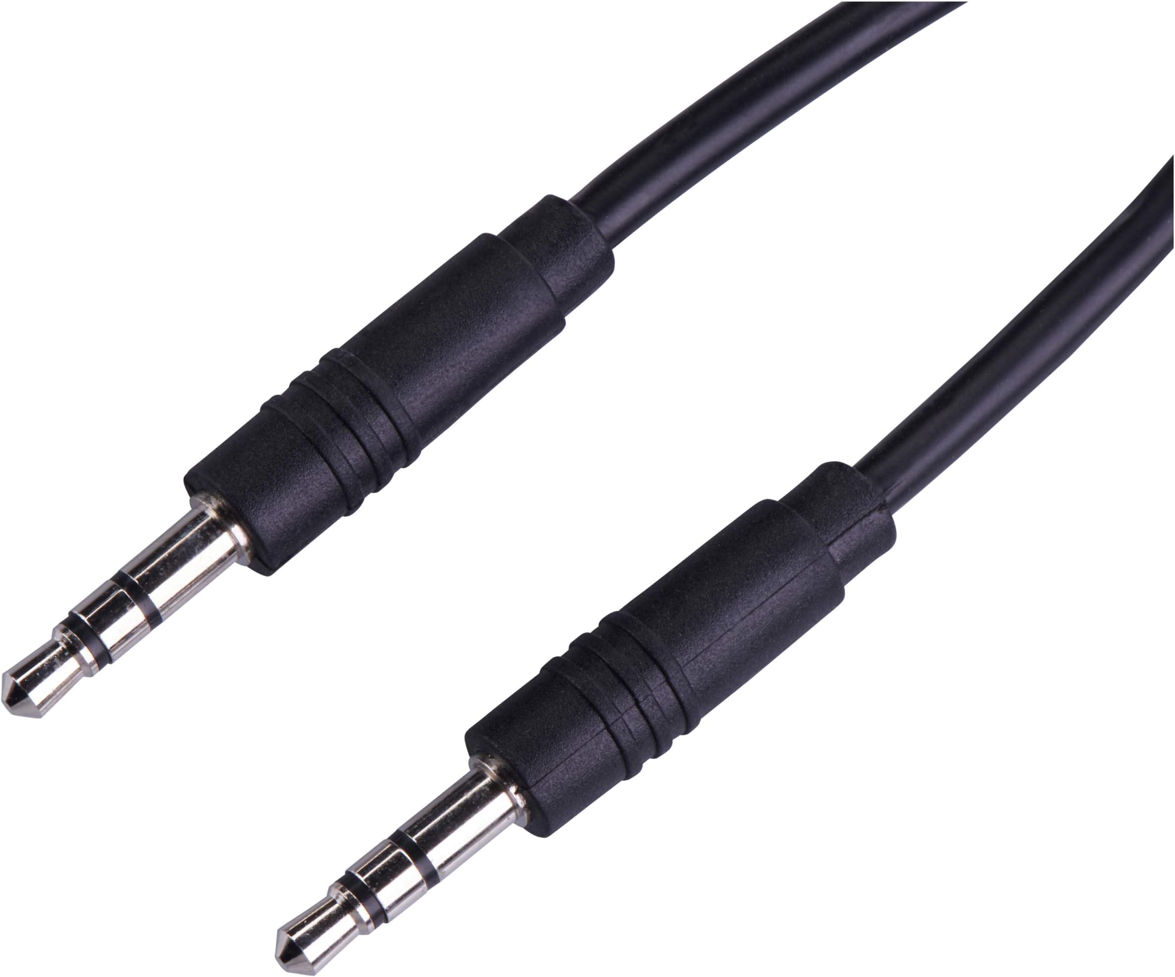 ONN Straight AUX Cable, 3, Black