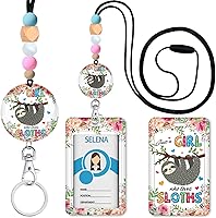 Vista 47 de Cordones arcoíris para profesores para tarjetas de identificación y llaves, lindo cordón de silicona con cuentas separables para mujeres