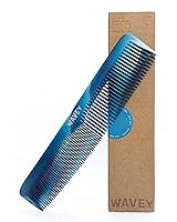 Vista 9 de WAVEY Peine de pelo de calidad para hombres y mujeres, plástico océano reciclado, 7 pulgadas de largo, perfecto para el hogar y los viajes, dientes