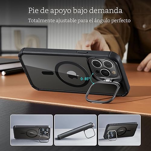 Miniatura 5 de ESR - Funda completa para iPhone 13 Pro Max, con soporte, MagSafe, a prueba de caídas de grado militar, protector de pantalla incorporado de vidrio