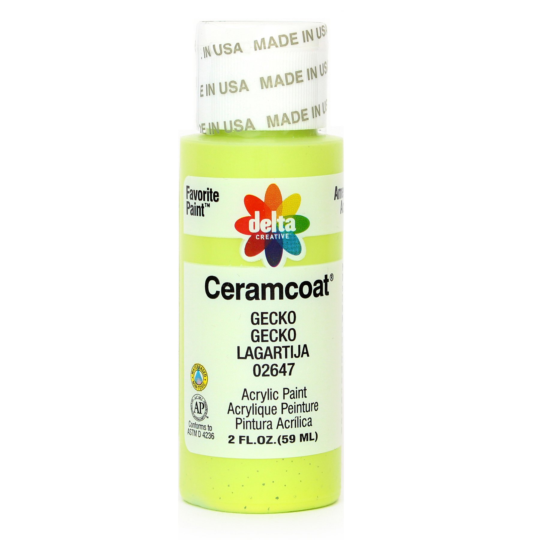 Delta Creative Ceramcoat Acrylic Paint in Assorted Colors (2 Ounce), 02647 Gecko