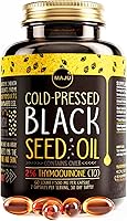 Maju Superfoods Black Seed Oil Capsules - Cold-Pressed Turkish Nigella Sativa, 2% Thymoquinone, 500mg, 60 Ct