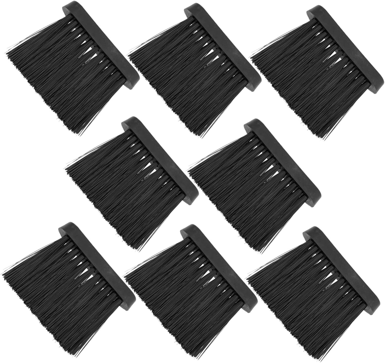 Ciieeo 8pcs Fireplace Cleaning Set with Plastic Ash Removal Brushes for Chimney and Fire Pit, Black Fireplace Dust Brush Kit with Safe Handling and Fits into Small Crevices, for Woodstove