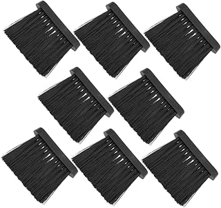Ciieeo 8pcs Fireplace Cleaning Set with Plastic Ash Removal Brushes for Chimney and Fire Pit, Black Fireplace Dust Brush Kit with Safe Handling and Fits into Small Crevices, for Woodstove