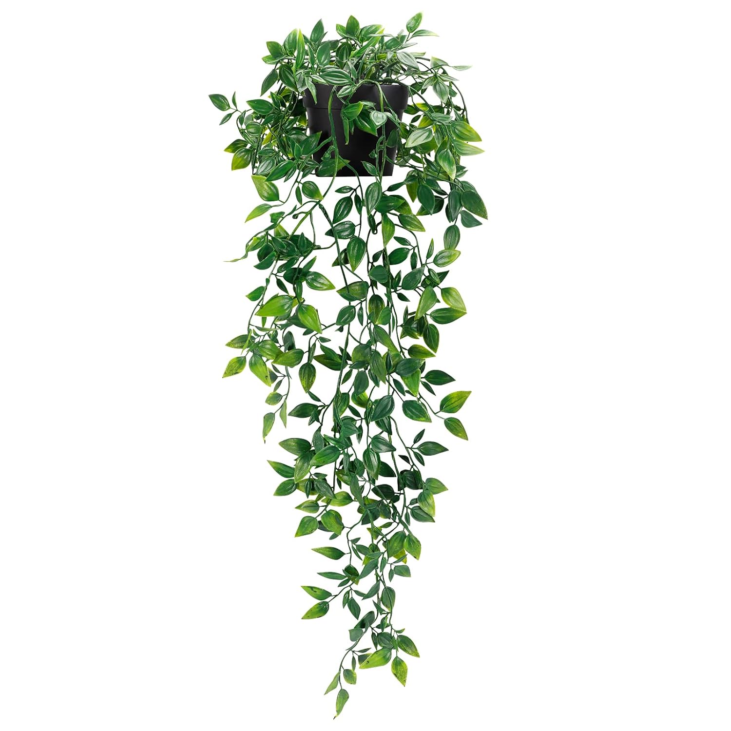 Whonline Artificial Hanging Plants, Small Potted Faux Plants for Aesthetic Decor in Indoor and Outdoor Spaces, Ideal for Office and Living Room Shelves (1 Pack)