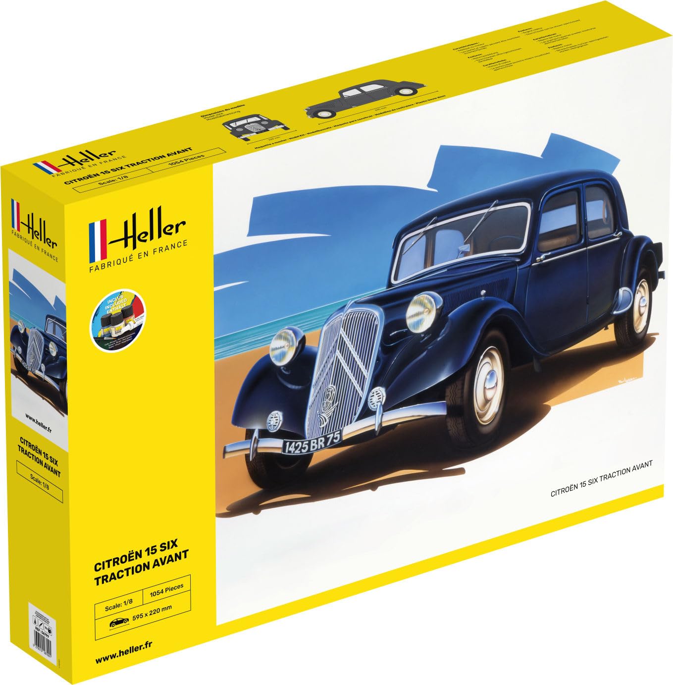HELLER JOUSTRA Maquette de Voiture : Starter kit : Citroen 15 Six Traction Avant