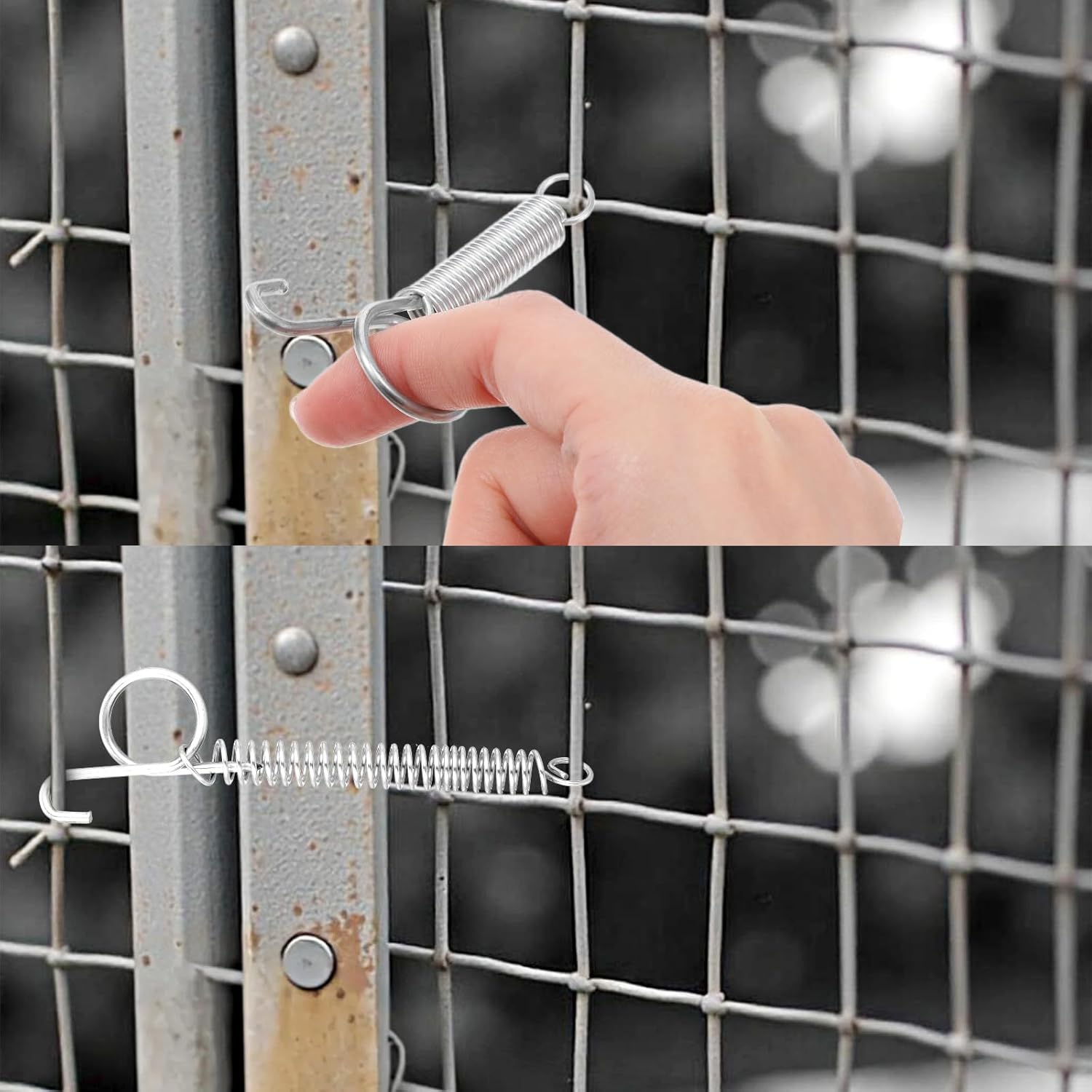 15pcs Pet Door Latch Metal Spring Latch Suitable for Bird Cage Rabbit Cat Dog Crate Lock Multi-Function Pet Door Accessories Trapping Supplies with Lock Hook