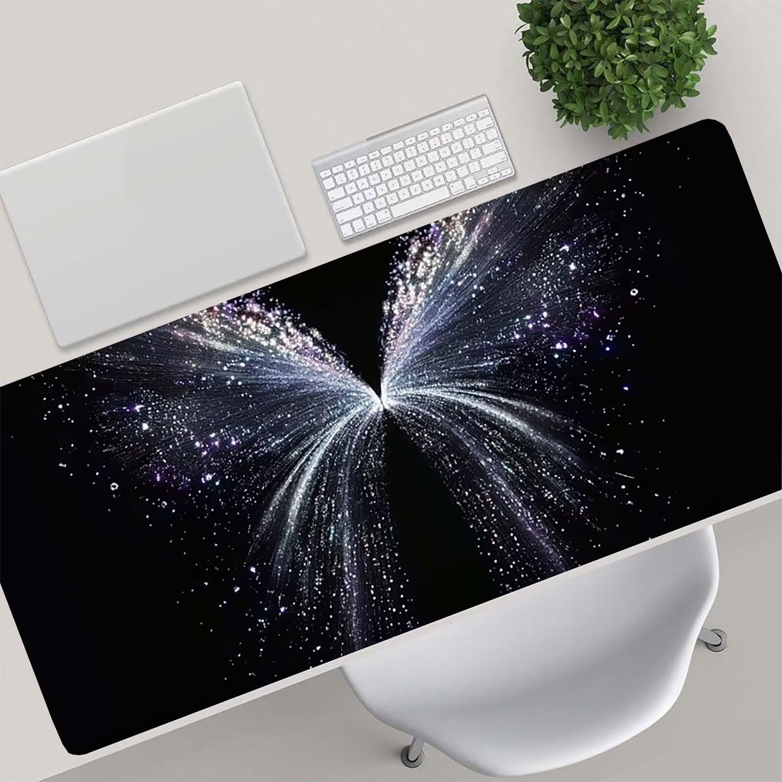 Tappetino Mouse Gaming, 1200x600mm Tappetino Mouse XXL nero 0c0-298 | Mouse Pad Grande, Ottimizzato per i Sensori da Gioco, Migliora Precisione e Velocità, per Mac e PC, Ali (8)