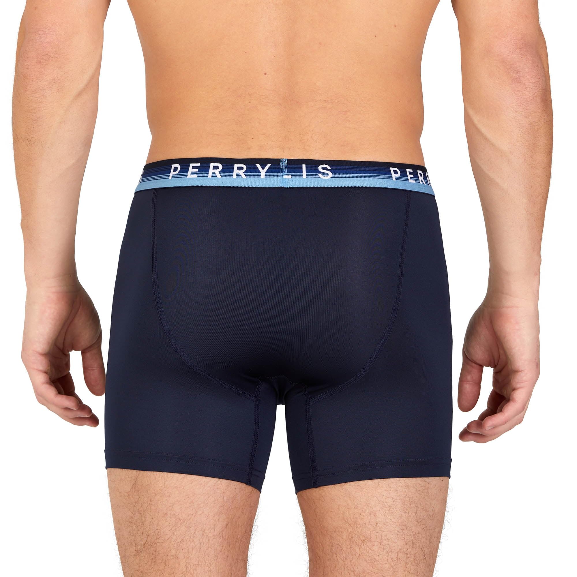 Perry Ellis 6-Pack Microfiber Boxer Briefs Soft Stretch Fabric with Supportive Fit Boxer Corti Uomo (Pacco da 6)