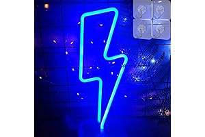 VIFULIN Blue Lightning Bolt Neon Light: Beam Up Your Space