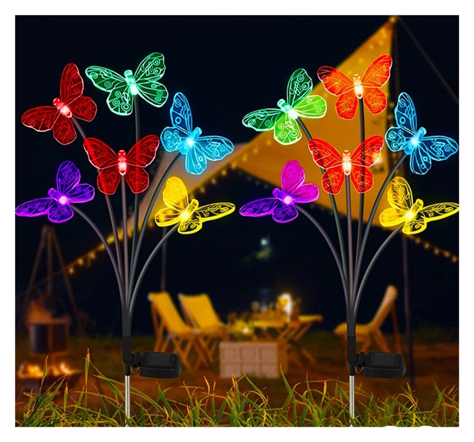 Luces Solares Para Jardín Luces solares de mariposa LED for exteriores, decoración de jardín, Bola de abeja, luz Solar for césped, luces de estaca impermeables for Patio, camino, Patio Para Patio, Pat