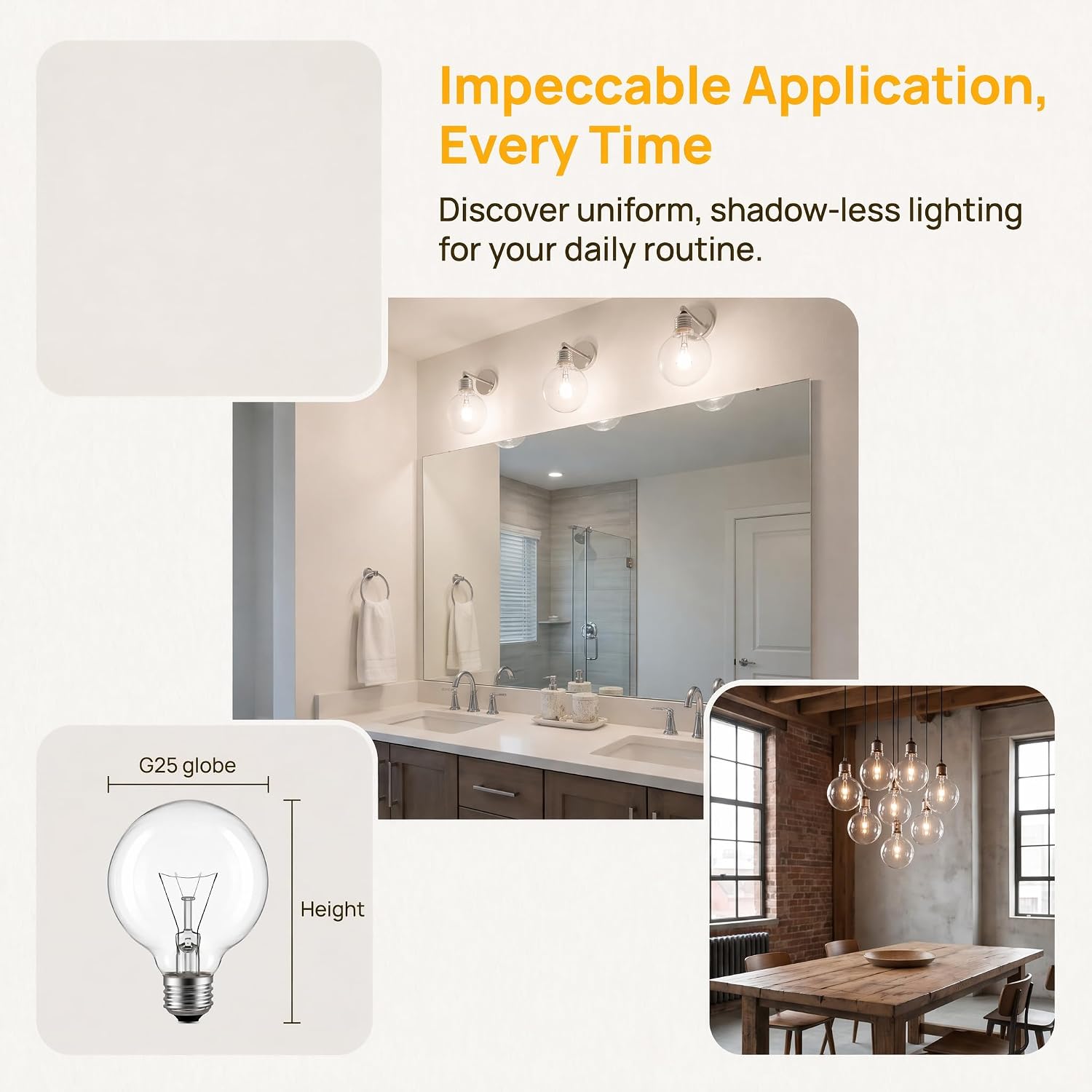 26535 40-Watt G25 Crystal Clear Bulbs, 4-Pack image 3