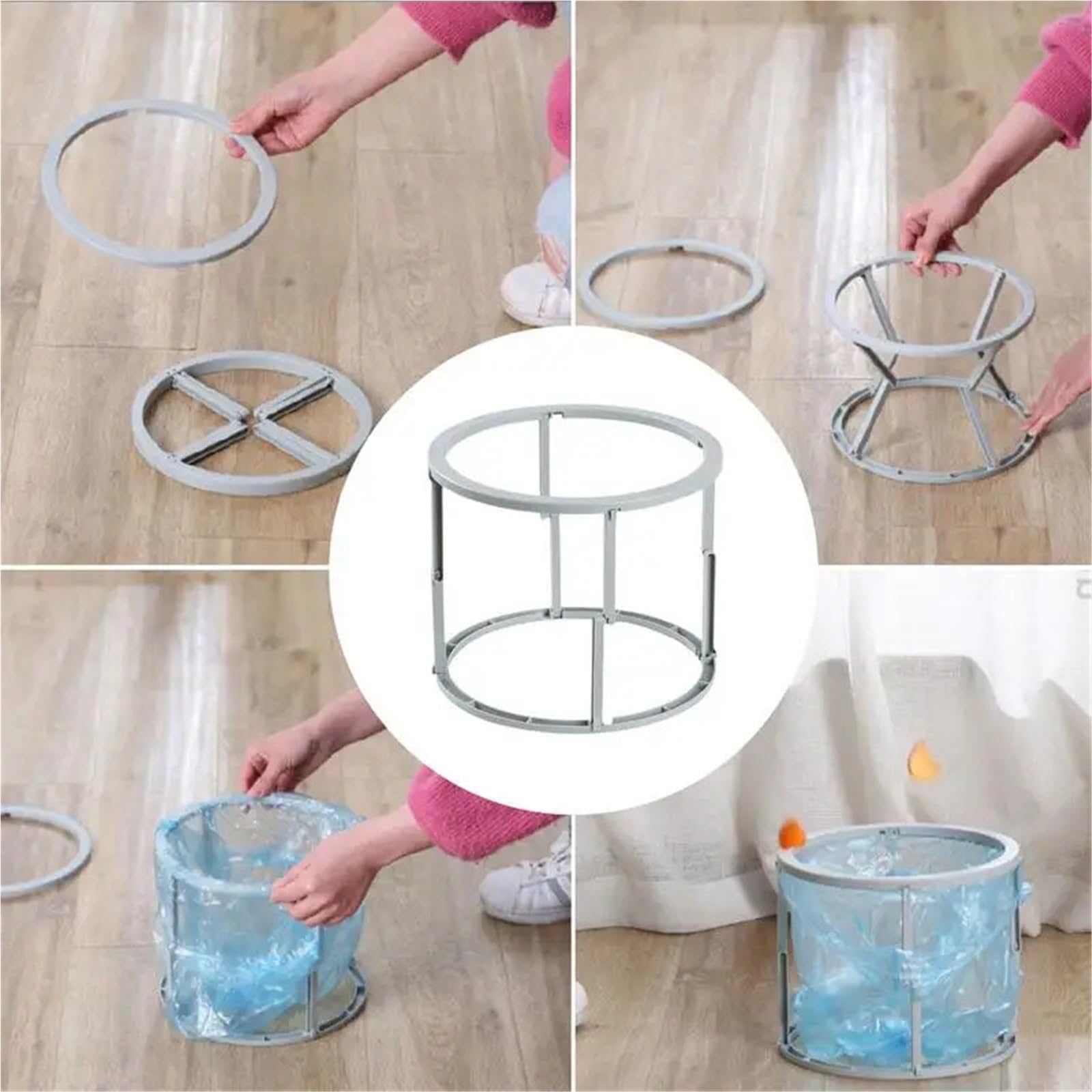Soporte for Bolsa de Basura Plegable, Soporte for portátil, Almacenamiento Bolsas, for residuos Camping, 2 uds para Bolsas