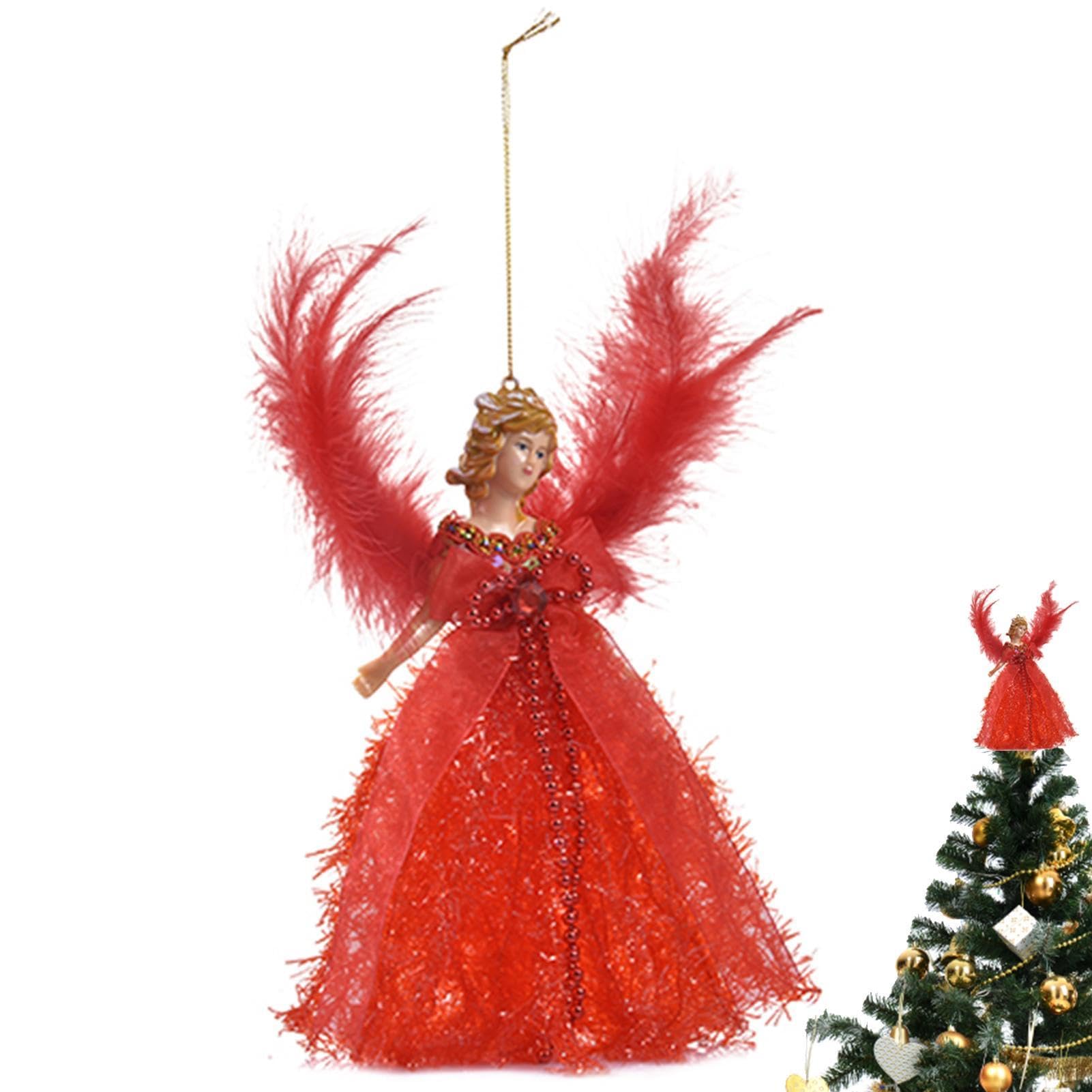 Christmas Angels for Tree | for Christmas Tree, Angel Doll Christmas Ornaments - Angel Pendant with Wings Ornaments for Christmas Tree, Tree Topper Decorations