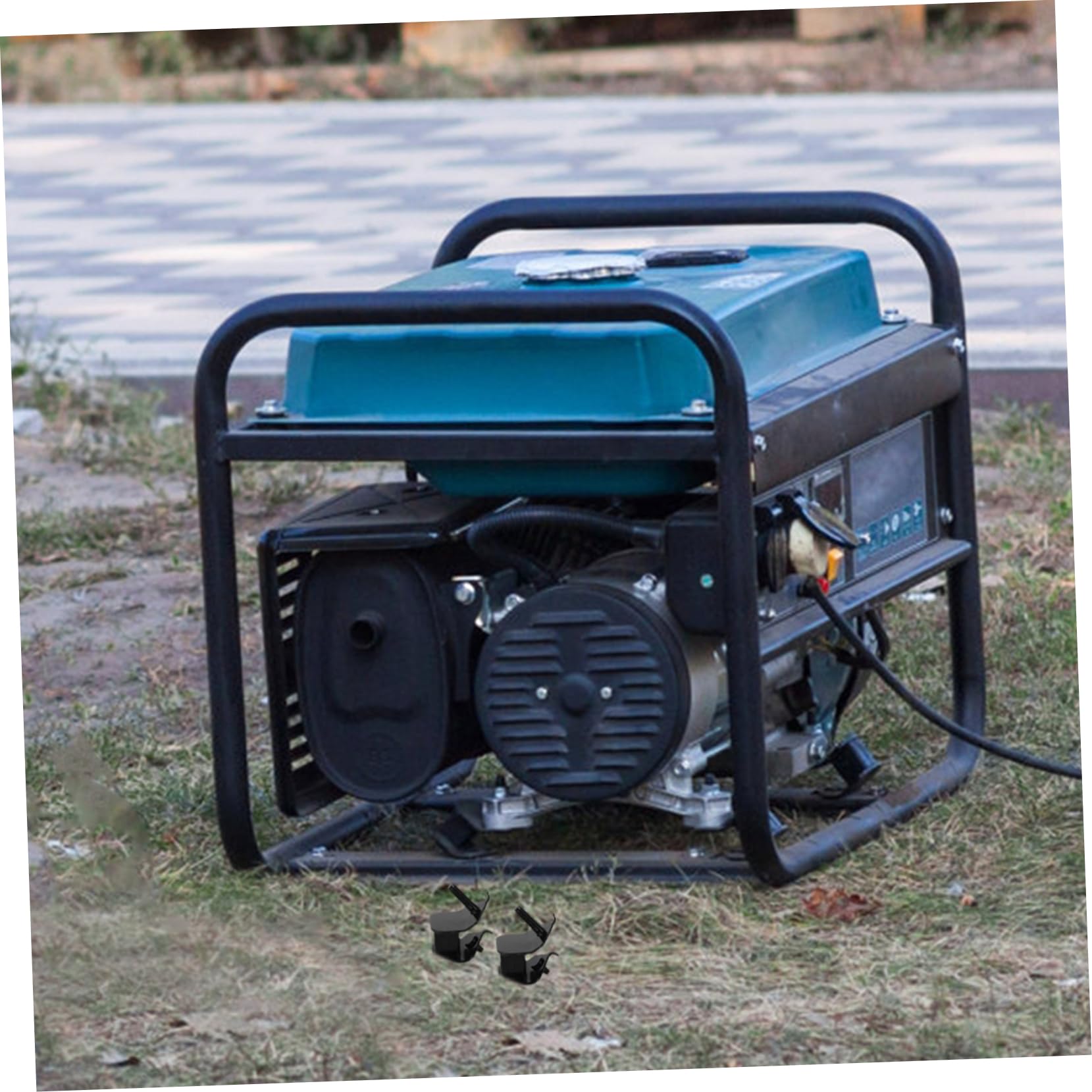 Mobestech Supporti Antivibrazione in Gomma per Motori Elettrici 4 Pezzi, Piedi in Ferro e Gomma 188f 190f, Portatili e Comodi per Lavatrici e Generatori