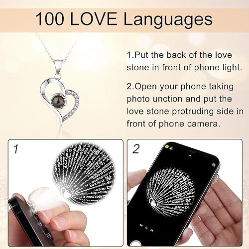 Miniatura 2 de Regalos para el día de la madre, rosa real preservada con collar de corazón, flores para el día de la madre para mamá de hija, hijo, aniversario,