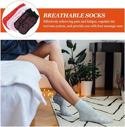 Miniatura 4 de Calcetines calefactables, 6 piezas de calcetines eléctricos magnéticos autocalentables para hombres y mujeres con batería calentada para camping,
