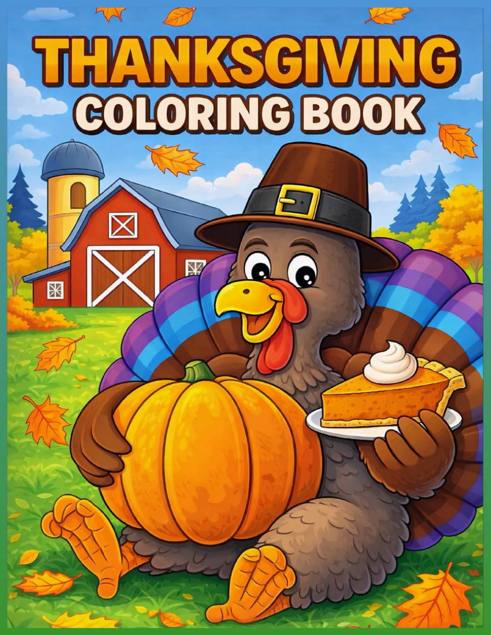 Thanksgiving Coloring Book: 30 Cozy Thanksgiving Coloring Pages for Kids