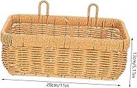 Vista 6 de 2 unidades de cesta de cebolla colgante tejida a mano para almacenamiento de pared para despensa del hogar, cesta de almacenamiento de cebolla