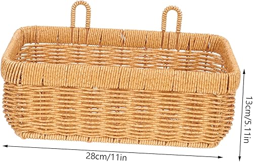 Miniatura 6 de 2 unidades de cesta de cebolla colgante tejida a mano para almacenamiento de pared para despensa del hogar, cesta de almacenamiento de cebolla