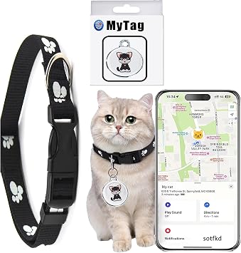 Cat Tracker Collar-Cat GPS Tracker-GPS Tracker for Cats| Dual-System Tracker | Android and iOS Universal | No Monthly Fee | Waterproof | Works with Any Collar